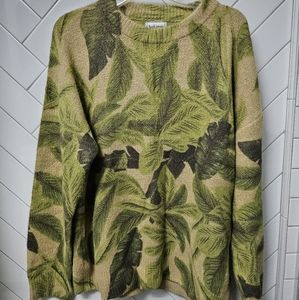 Leaf print sweater